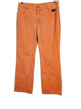 Vintage Harley-Davidson Women's 100% Cotton Straight Leg Denim Jeans Orange 31